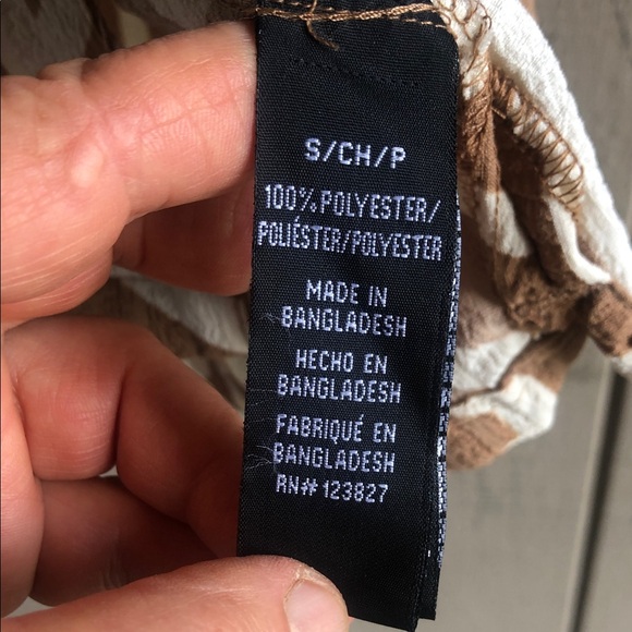 Stylish Tan Geometric Men's Shirt - Picture 6 of 7